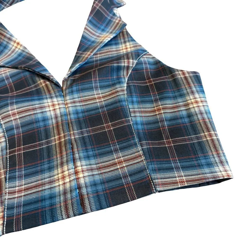 Princess Polly Two Piece Plaid Crop Top Skirt Set Outfit Size 2 Women's NWOT